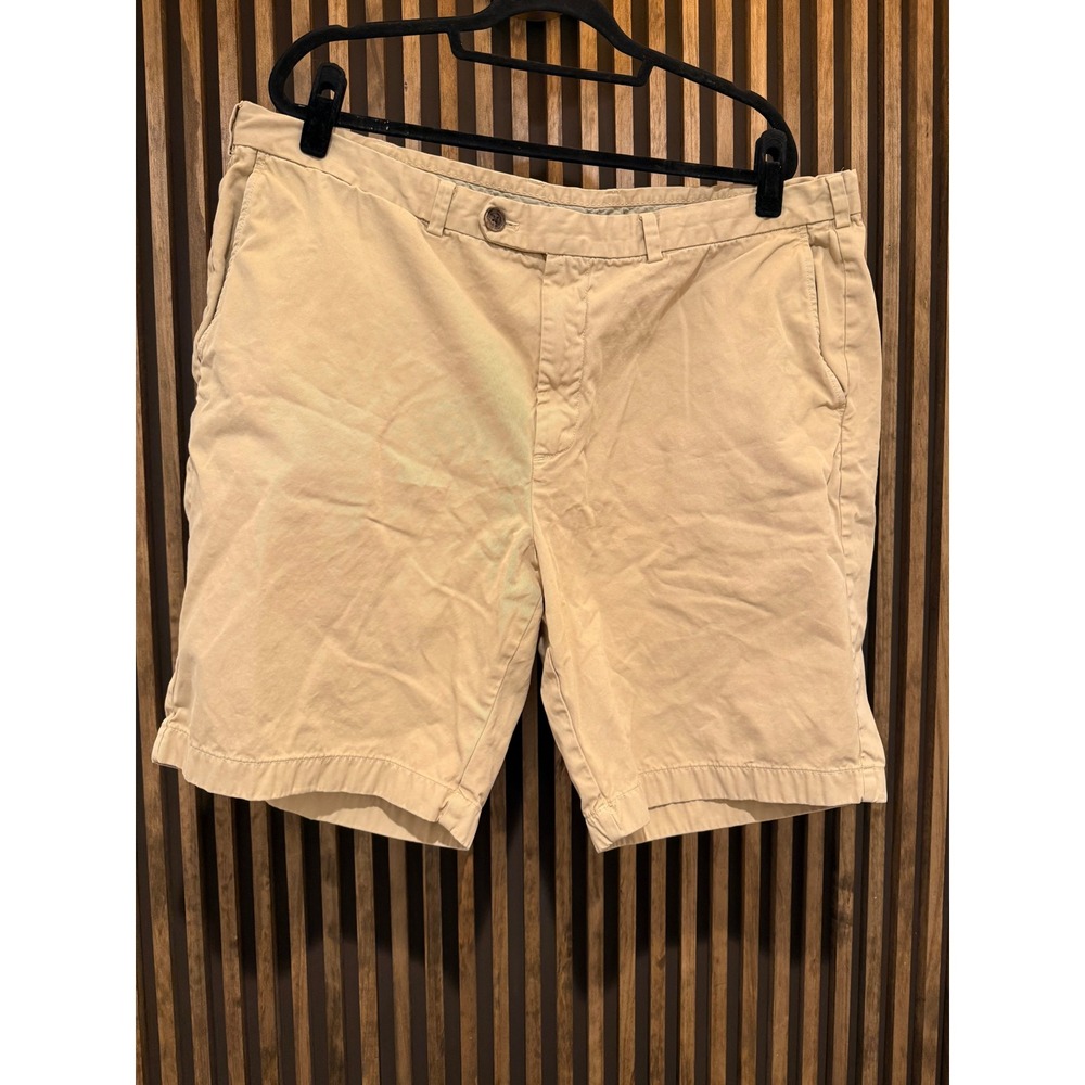 Brooks‎ Brothers Bermuda Shorts Mens W44 Khaki Cotton Casual Flat Front